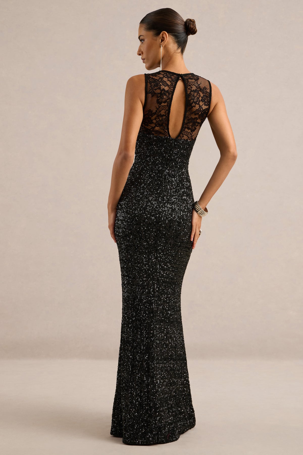 ECM_HR_CL138295001 - Elizaveta _ Black Sequin And Lace Plunge-Neck Maxi Dress6.jpg