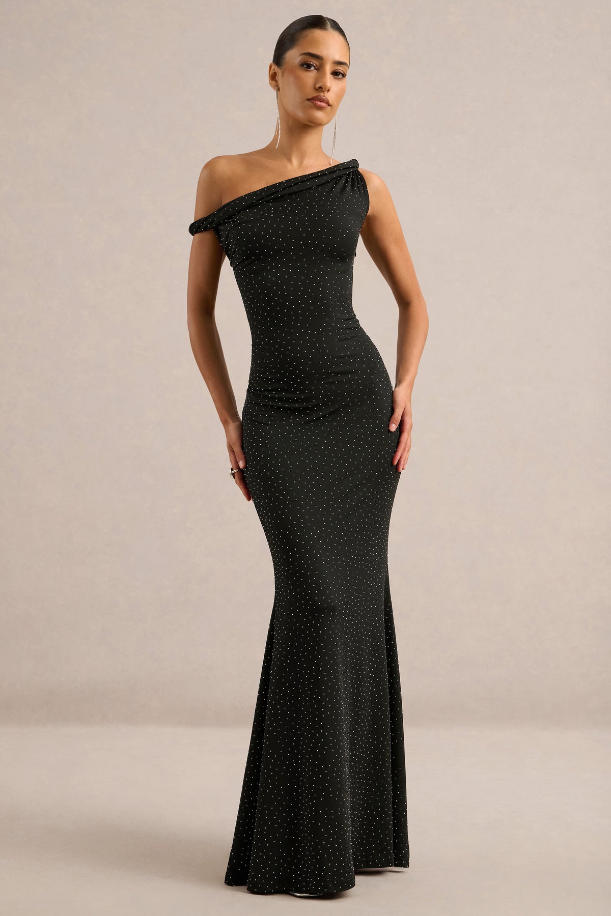 ECM_HR_CL138311001 - Elfrida | Black Hotfix Twisted Asymmetric-Neck Maxi Dress0.jpg