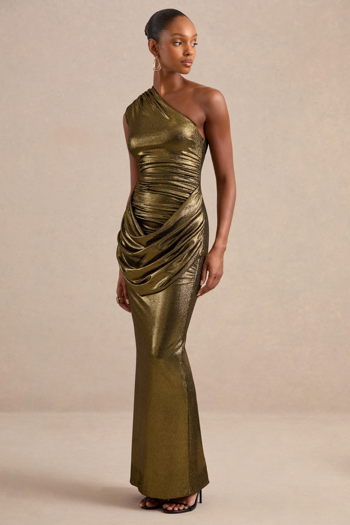 ECM_HR_CL138352050 - Kinvara _ Gold Metallic Asymmetric-Neck Maxi Dress With Draped Detailing 40.jpg