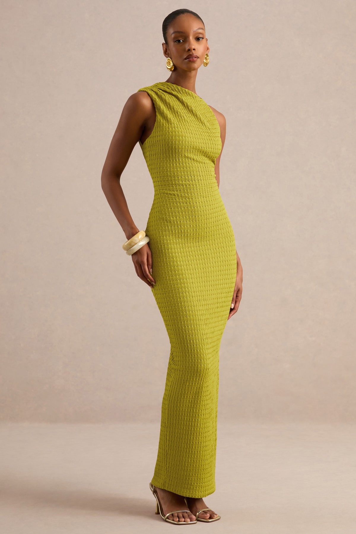 ECM_HR_CL138436031 - Ayari _ Olive Asymmetric-Neck Maxi Dress With Draped Detail 1.jpg