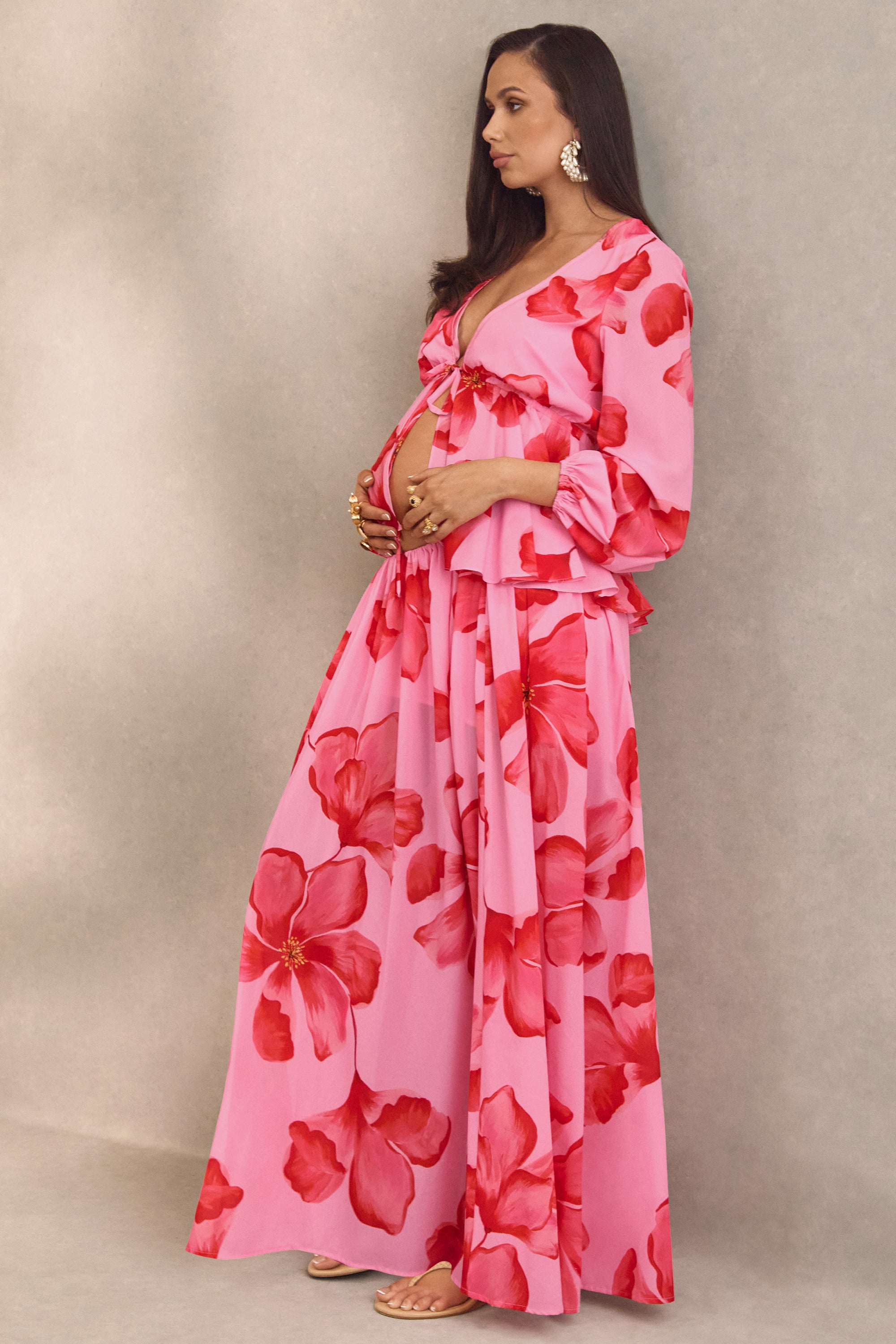 CL138489084 - Asella _ Pink Chiffon Maternity Maxi  3.jpg