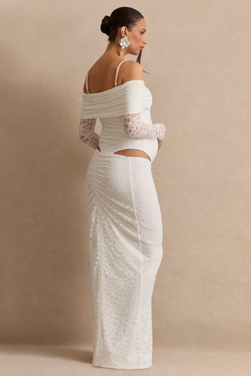 ECM_HR_CL138515111---Delmara-_-Cream-Lace-Maternity-Maxi-Skirt-With-Gathered-Detailing-+-CL138514111---Delmara-_-Cream-Lace-Bardot-Neck-Maternity-Bodysuit13.jpg