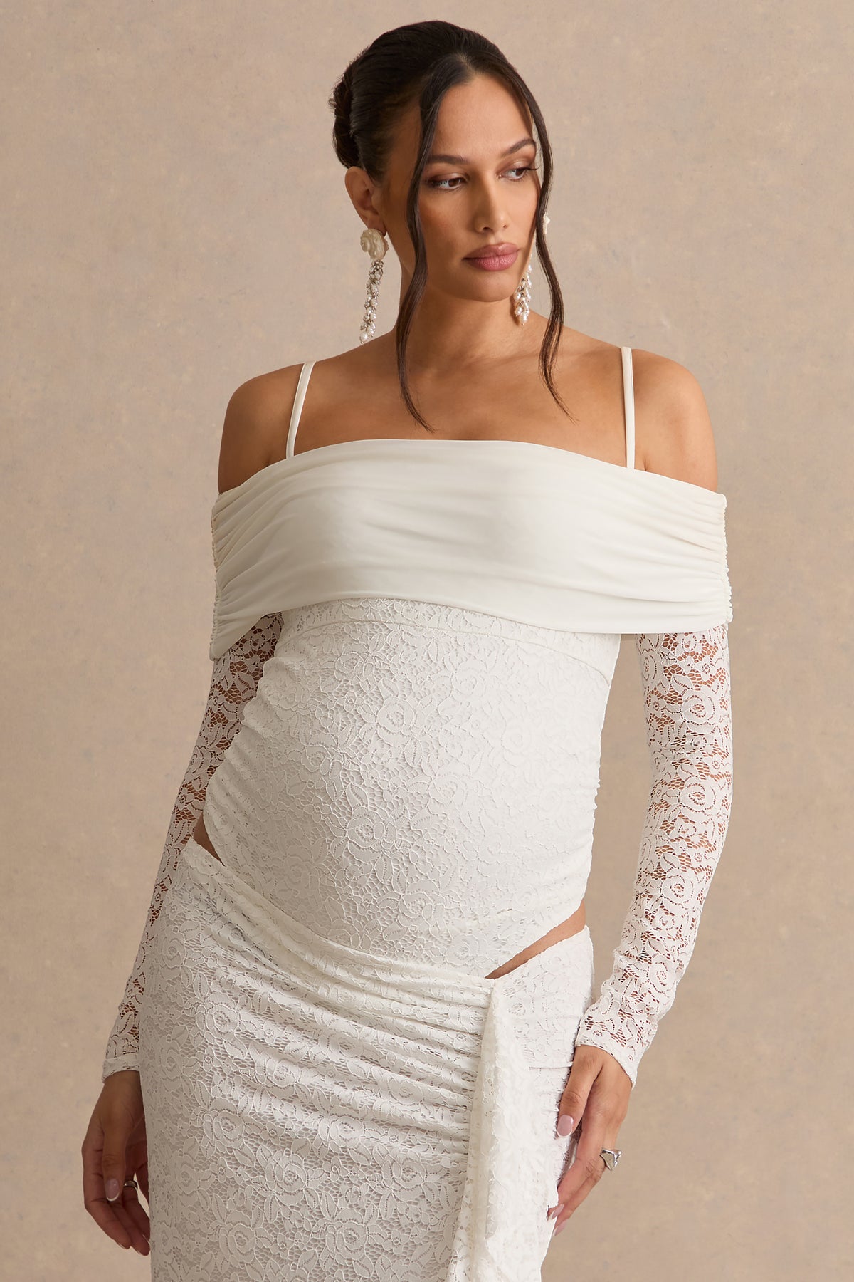 ECM_HR_CL138515111---Delmara-_-Cream-Lace-Maternity-Maxi-Skirt-With-Gathered-Detailing-+-CL138514111---Delmara-_-Cream-Lace-Bardot-Neck-Maternity-Bodysuit6.jpg
