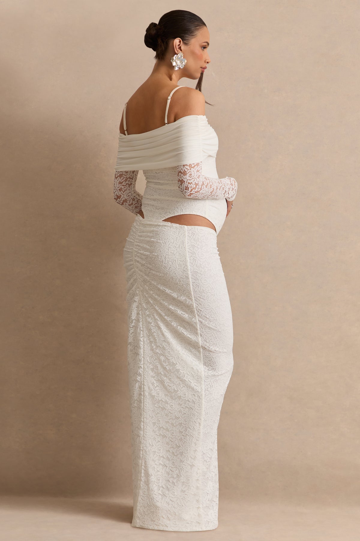 ECM_HR_CL138515111---Delmara-_-Cream-Lace-Maternity-Maxi-Skirt-With-Gathered-Detailing-+-CL138514111---Delmara-_-Cream-Lace-Bardot-Neck-Maternity-Bodysuit13.jpg