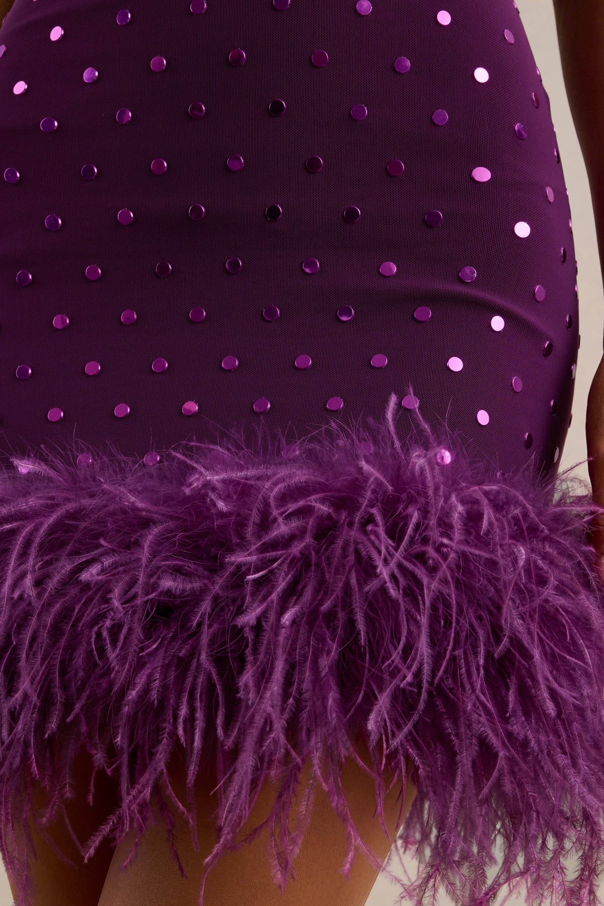 ECM_HR_CL138529092 - Coretta _ Purple Hotfix Halter-Neck Mini Dress With Chest Cut-Out And Feather Trim5.jpg