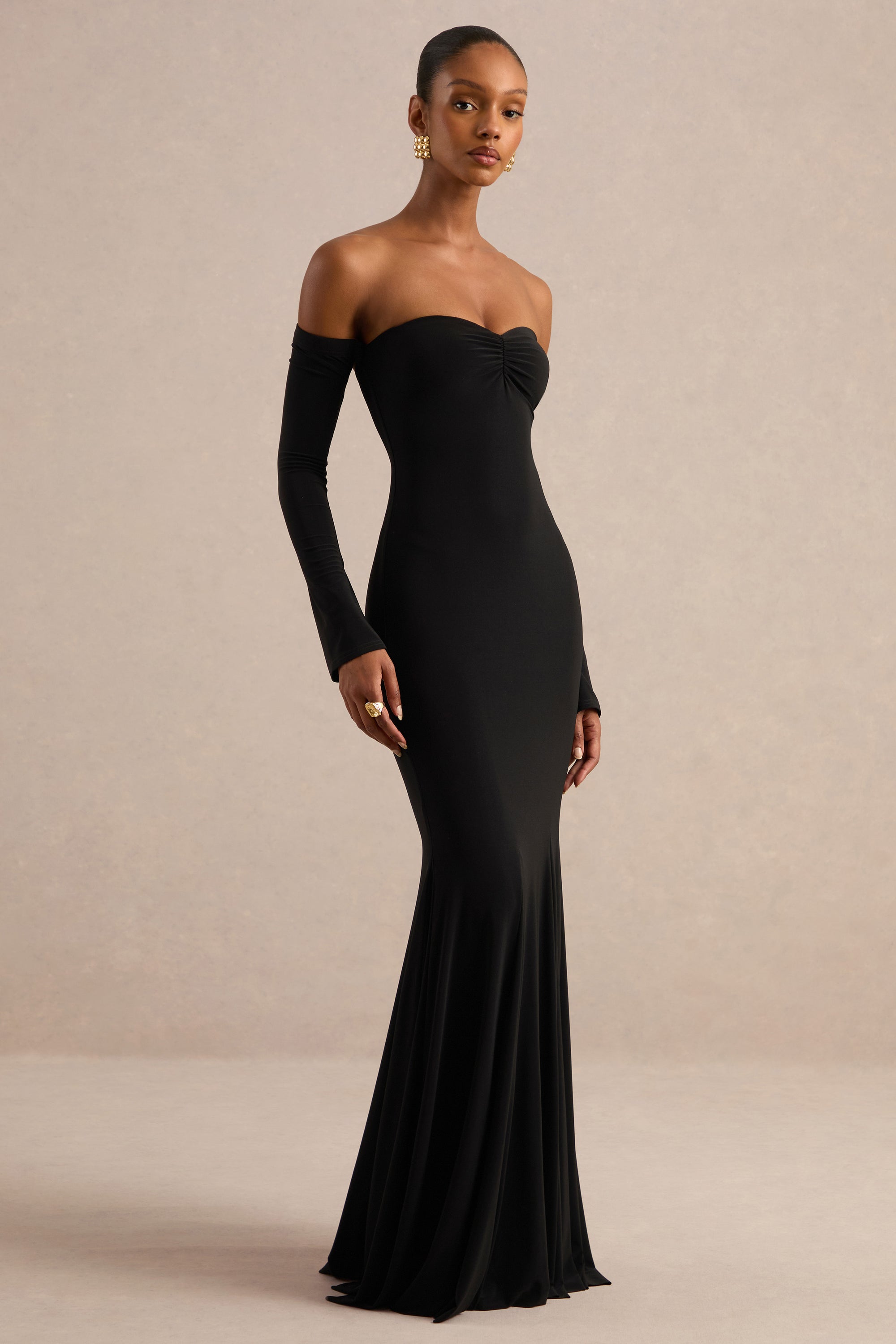 ECM_HR_CL138559001 - Gaelline _ Black Bardot-Neck Fishtail Maxi Dress2.jpg