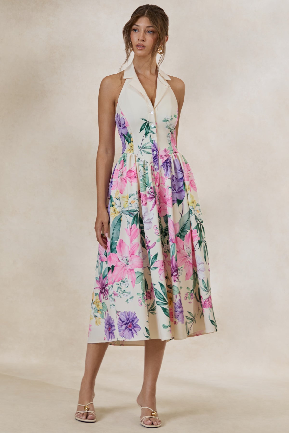 ECM_HR_CL138606111 - Maila _ Cream Floral Print Collared Halter-Neck Midi Dress 0.jpg