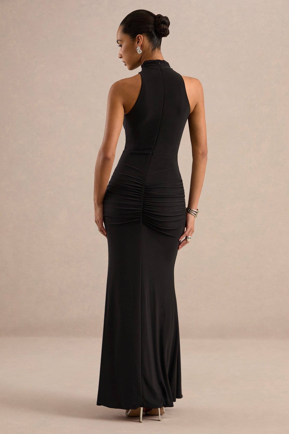 ECM_HR_CL138659001 - Breanne Black High-Neck Maxi Dress With Gathered Detailing And Lace Panel5.jpg