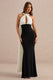 ECM_HR_CL138669002 - Cassina Black And White Twist Halter-Neck Cape Maxi Dress0.jpg