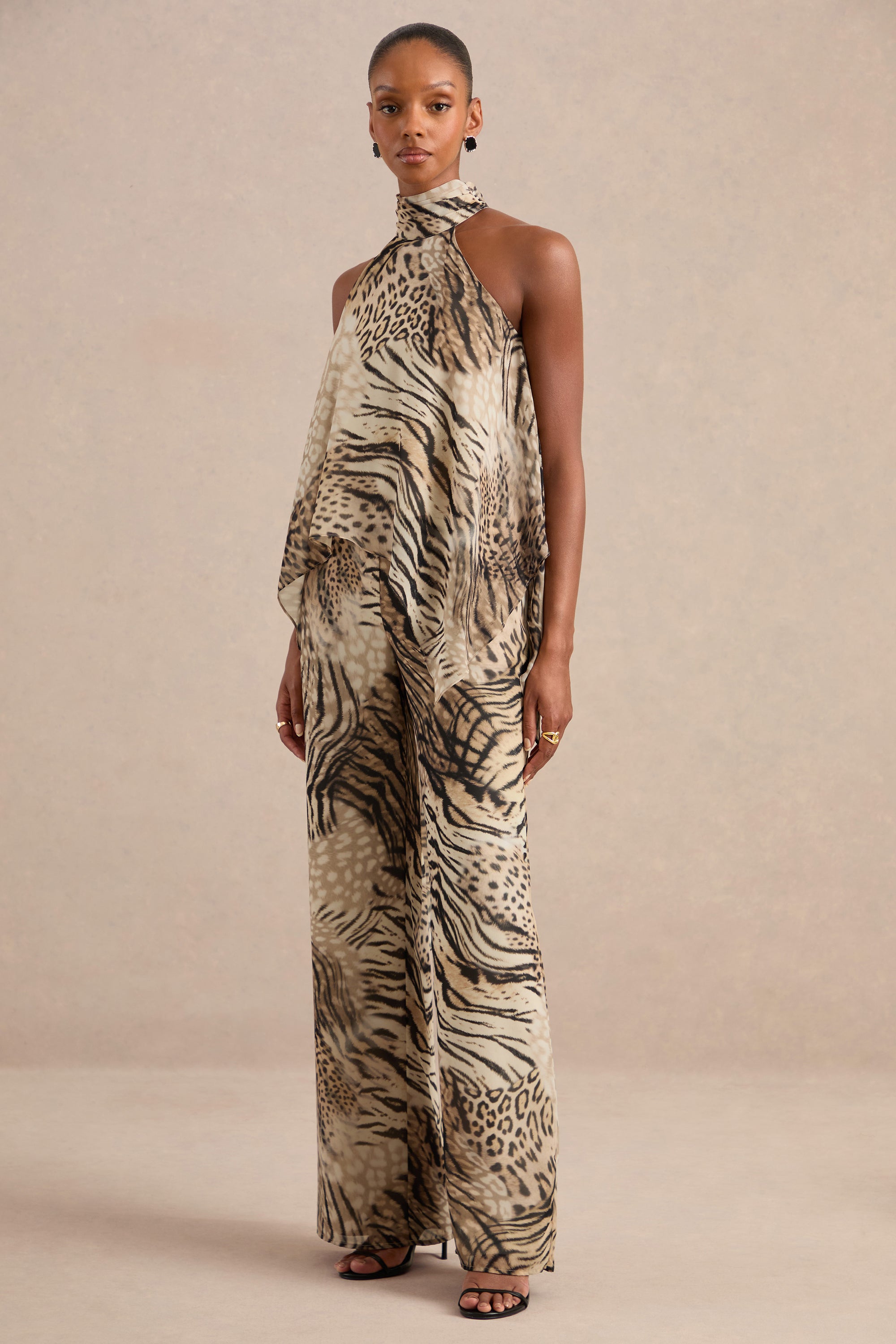 CL138702021 - Yarae Brown Animal Print Chiffon Halter-Neck Top2.jpg