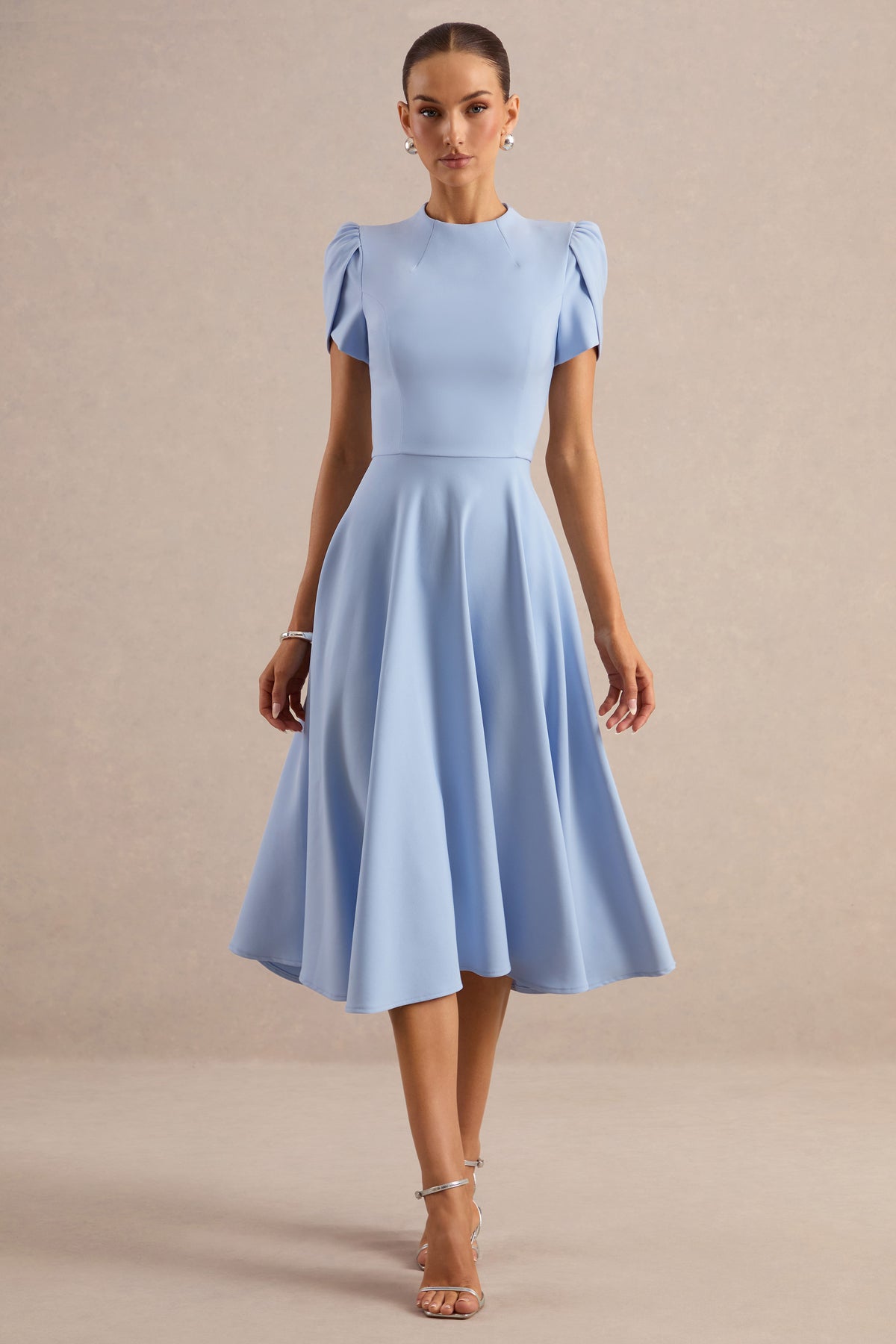 ECM_HR_CL138715013 - Vicky | Powder Blue High Neck Midi Dress With Puff Sleeves0.jpg