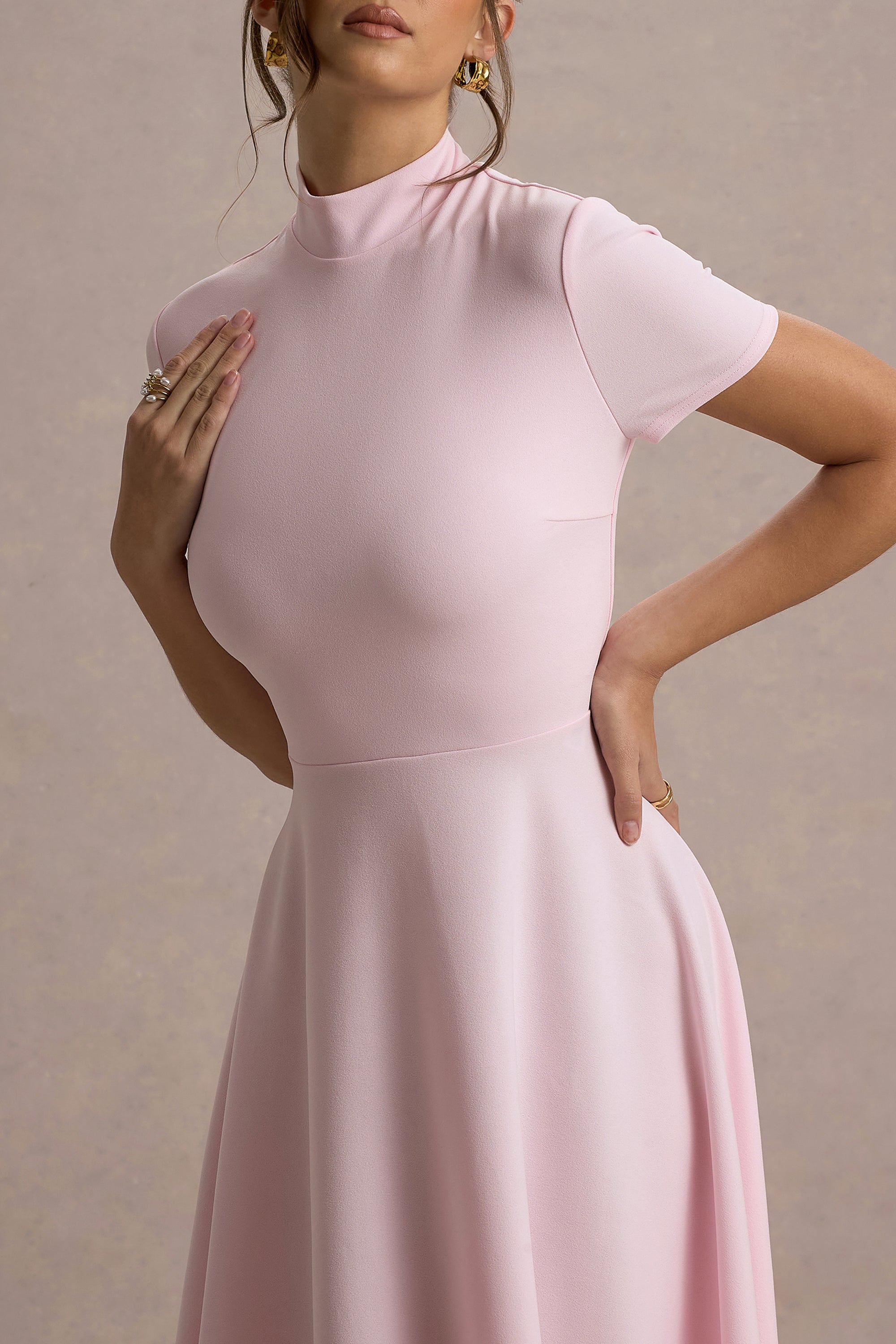 ECM_HR_CL138718081 - Bellona  - Pink High-Neck High-Low Midi Dress 9.jpg