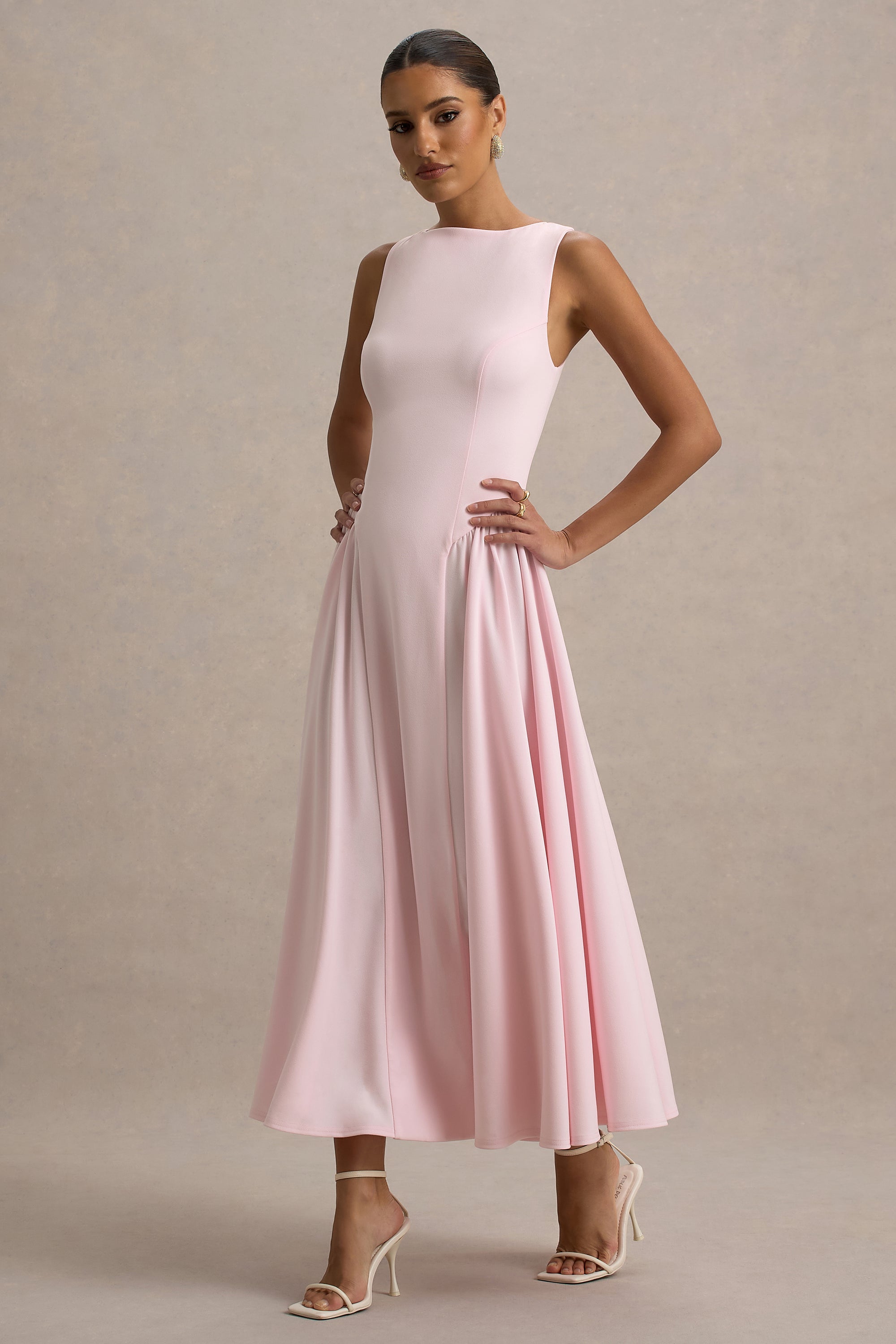 ECM_HR_CL138731081 - Muriel  - Pink Boat-Neck Volume-Hem Midi Dress 8.jpg