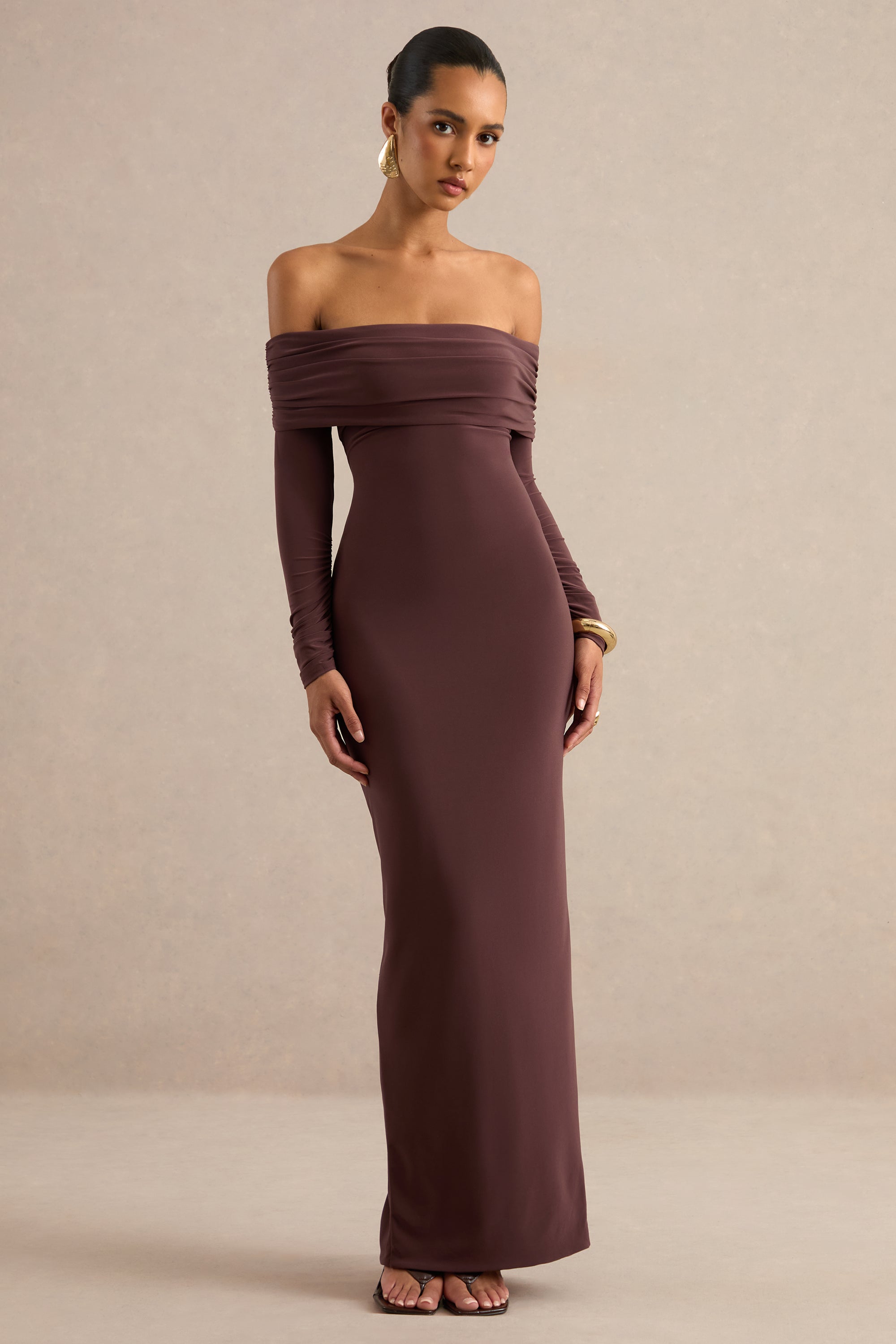 ECM_HR_CL138758022 - Keirae _ Dark Brown Bardot-Neck Maxi Dress 1.jpg