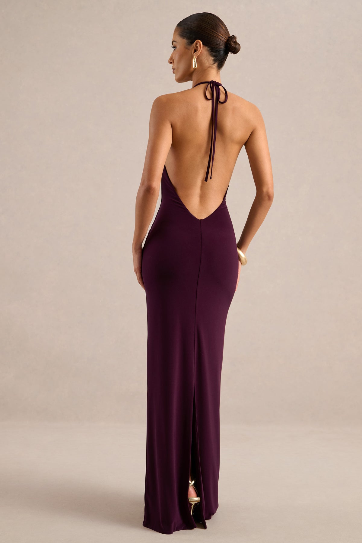 ECM_HR_CL138775090 - Maribelia _ Plum Jersey Plunge Maxi Dress With Gold Trim And Open Tie Back5.jpg