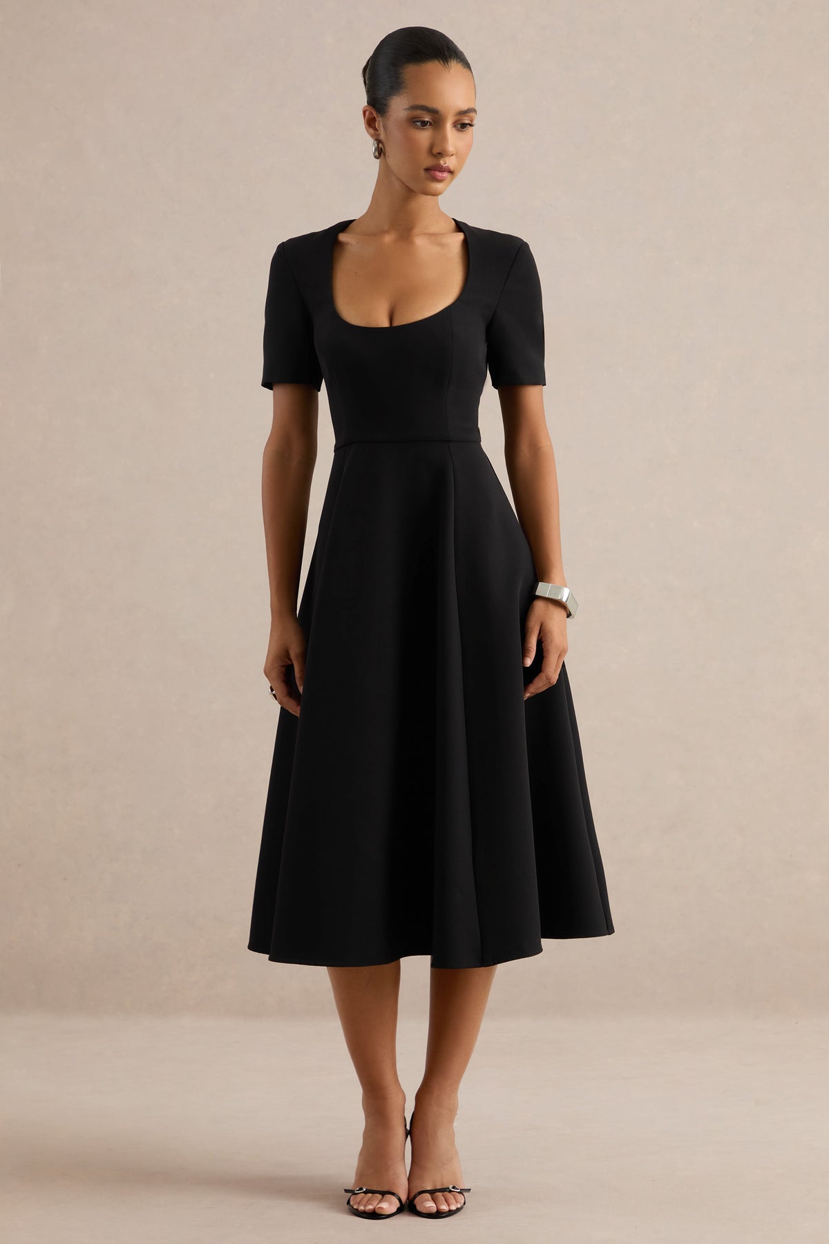 ECM_HR_CL138778001 - Emalina | Black Scoop-Neck Skater Midi Dress 0.jpg