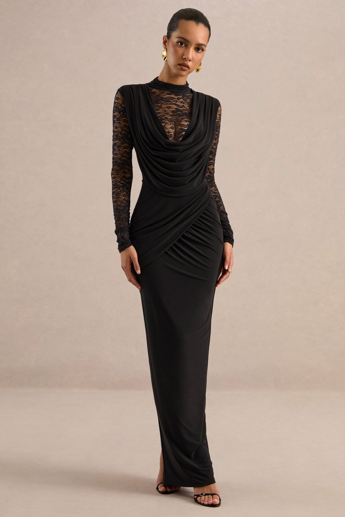 ECM_HR_CL138817001 - Veradis Black High-Neck Maxi Dress With Lace Detailing1.jpg