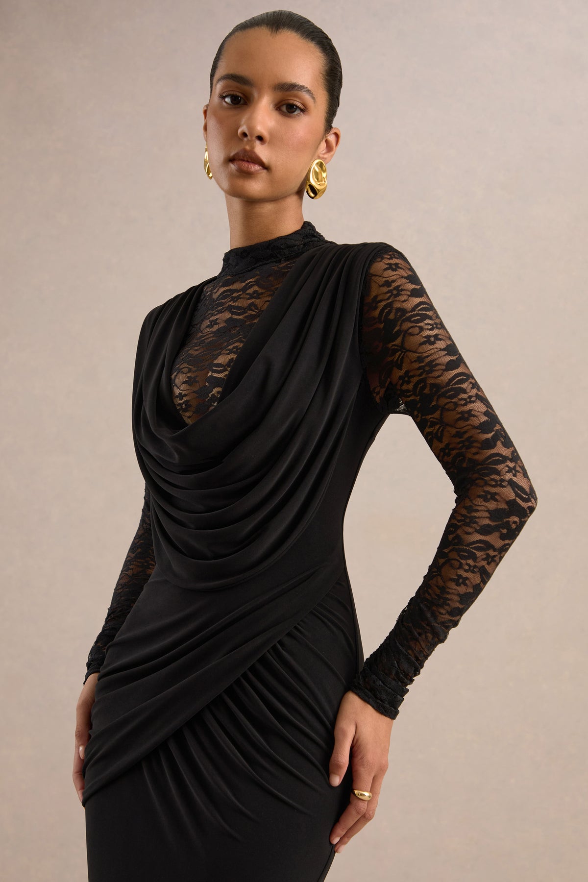 ECM_HR_CL138817001 - Veradis Black High-Neck Maxi Dress With Lace Detailing2.jpg