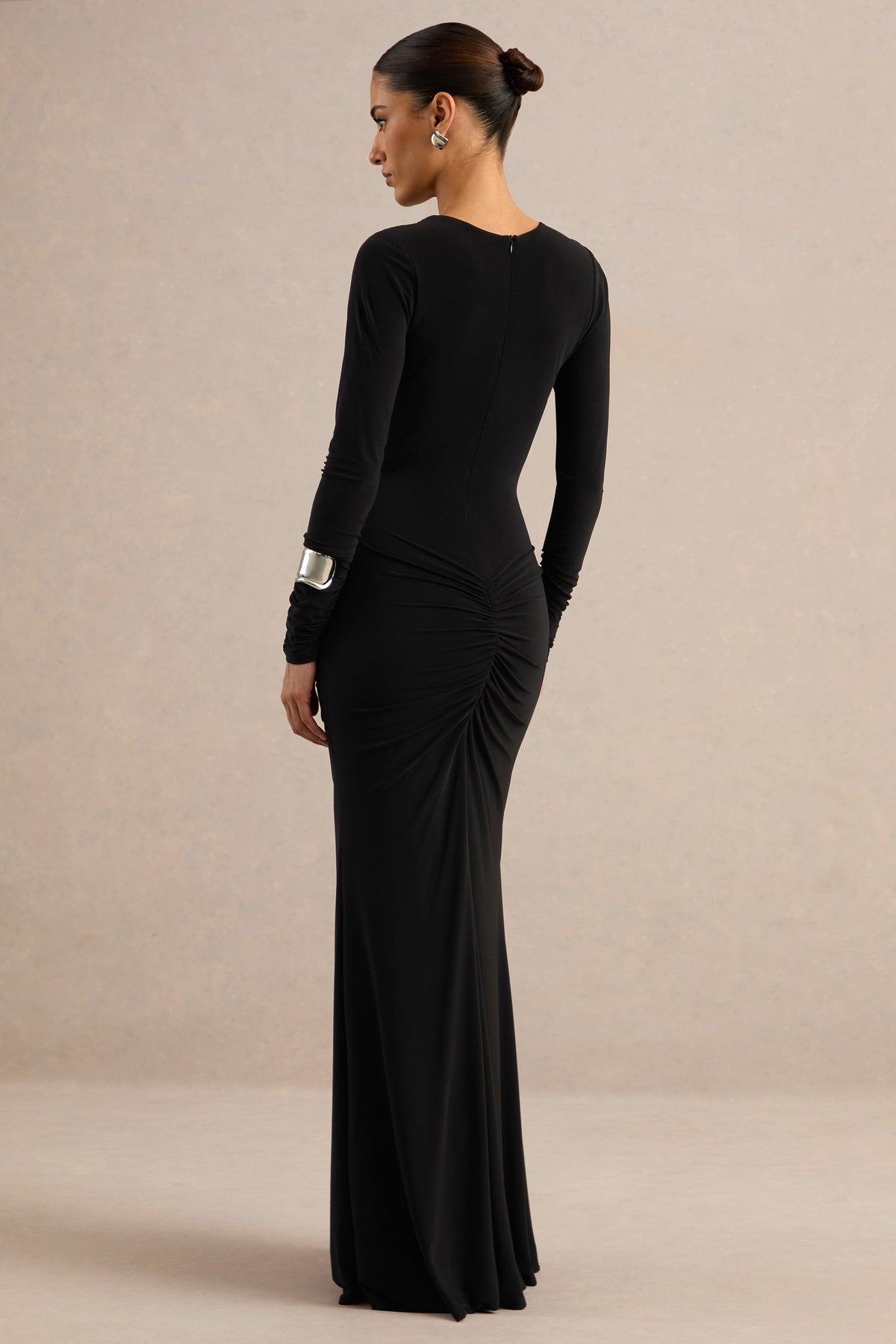 ECM_HR_CL138821001 - Tahlina _ Black Plunge-Neck Maxi Dress 4.jpg