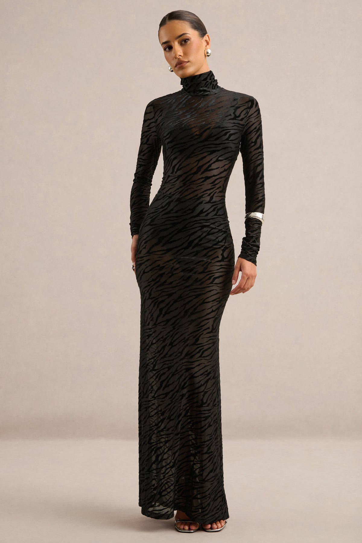 ECM_HR_CL138899001 - Ada | Black Velvet Mesh Zebra Long Sleeve Maxi Dress2.jpg