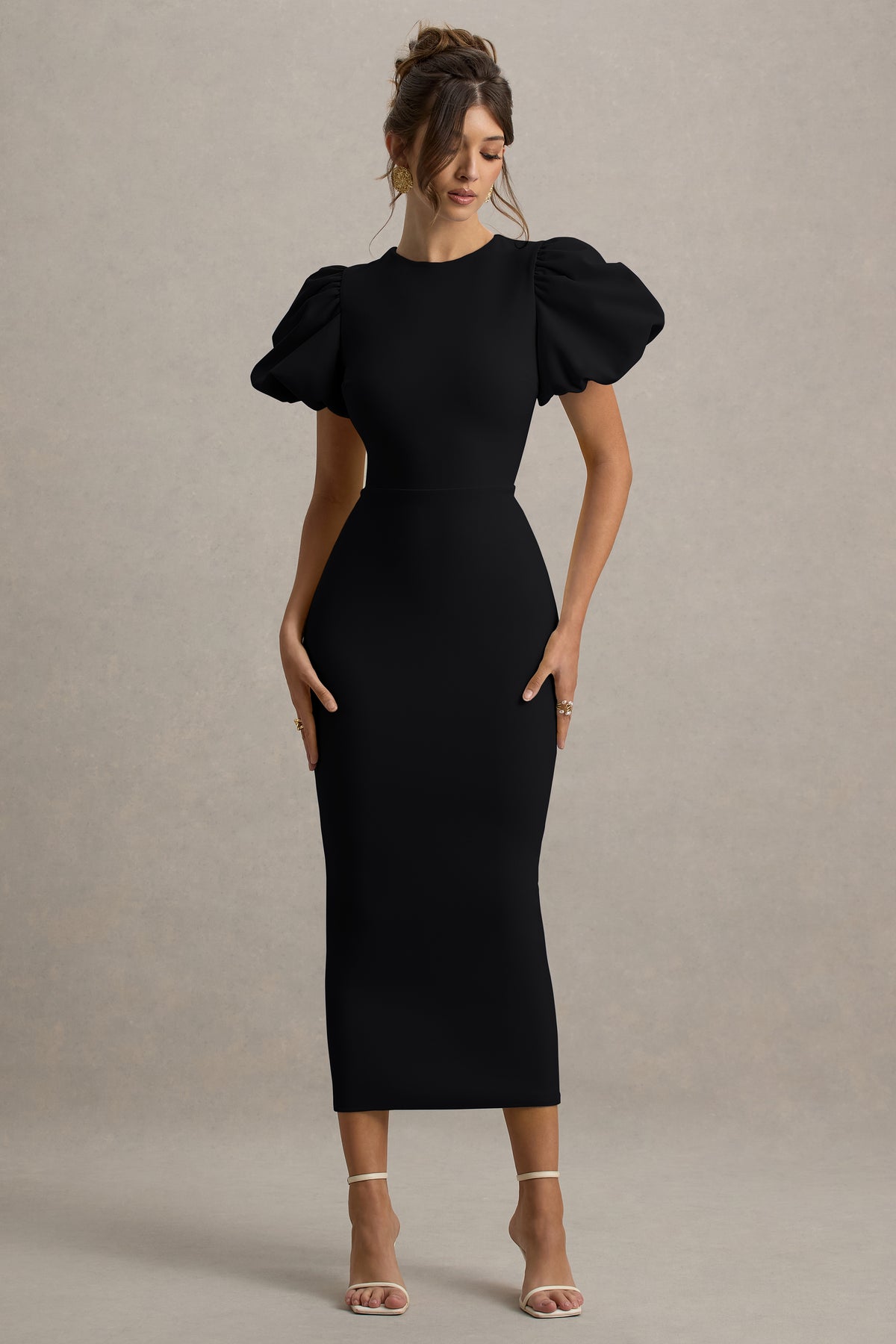 ECM_HR_CL139045001 - Dakota | Black Puff-Sleeve Midi Dress 2.jpg