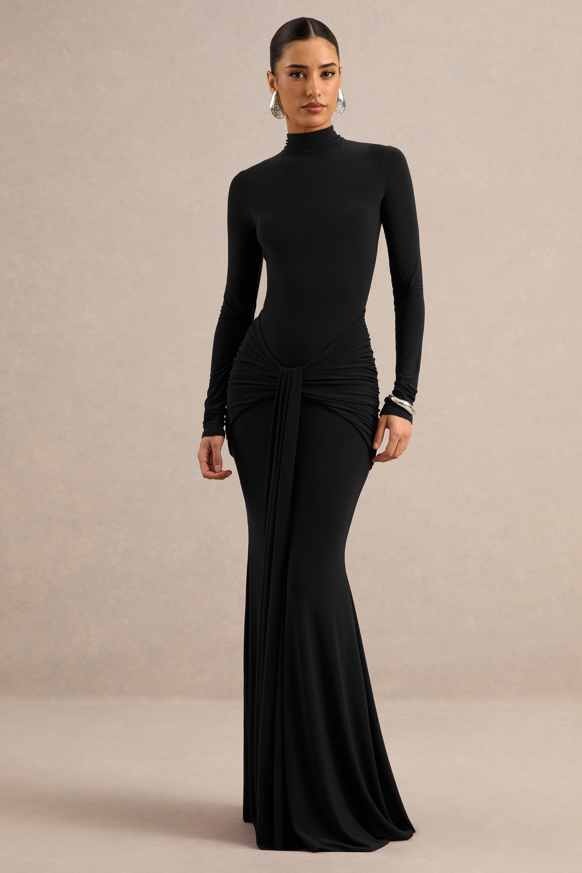ECM_HR_CL139086001 - Seraphita | Black High-Neck Maxi Dress 0.jpg