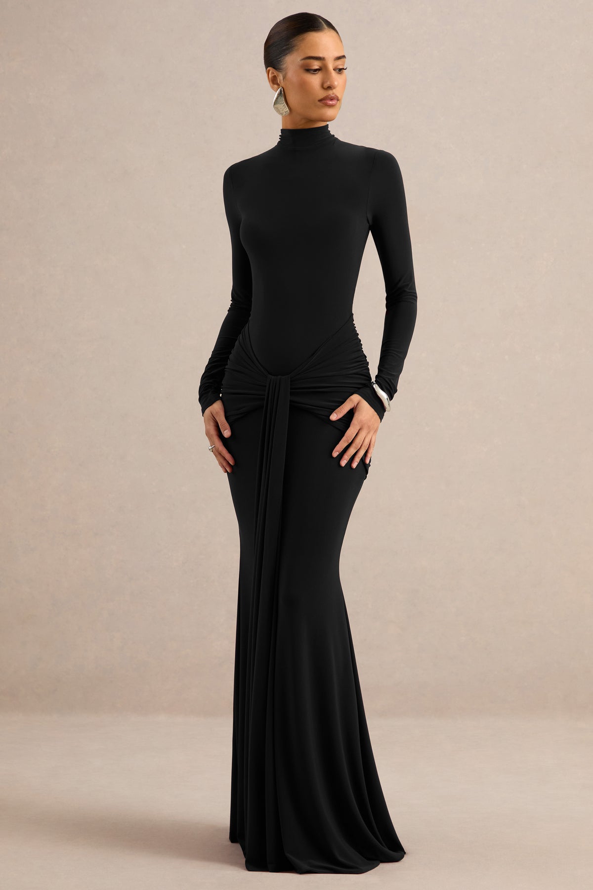 ECM_HR_CL139086001 - Seraphita | Black High-Neck Maxi Dress 1.jpg