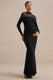 ECM_HR_CL139445001 - Caelenia _ Black Jersey High Neck Long Sleeve Maternity Maxi Dress With Sheer Mesh Detailing2.jpg