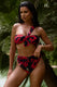 Bowline | Multi Print One Shoulder Knotted Bikini Top - Club L London - AUS