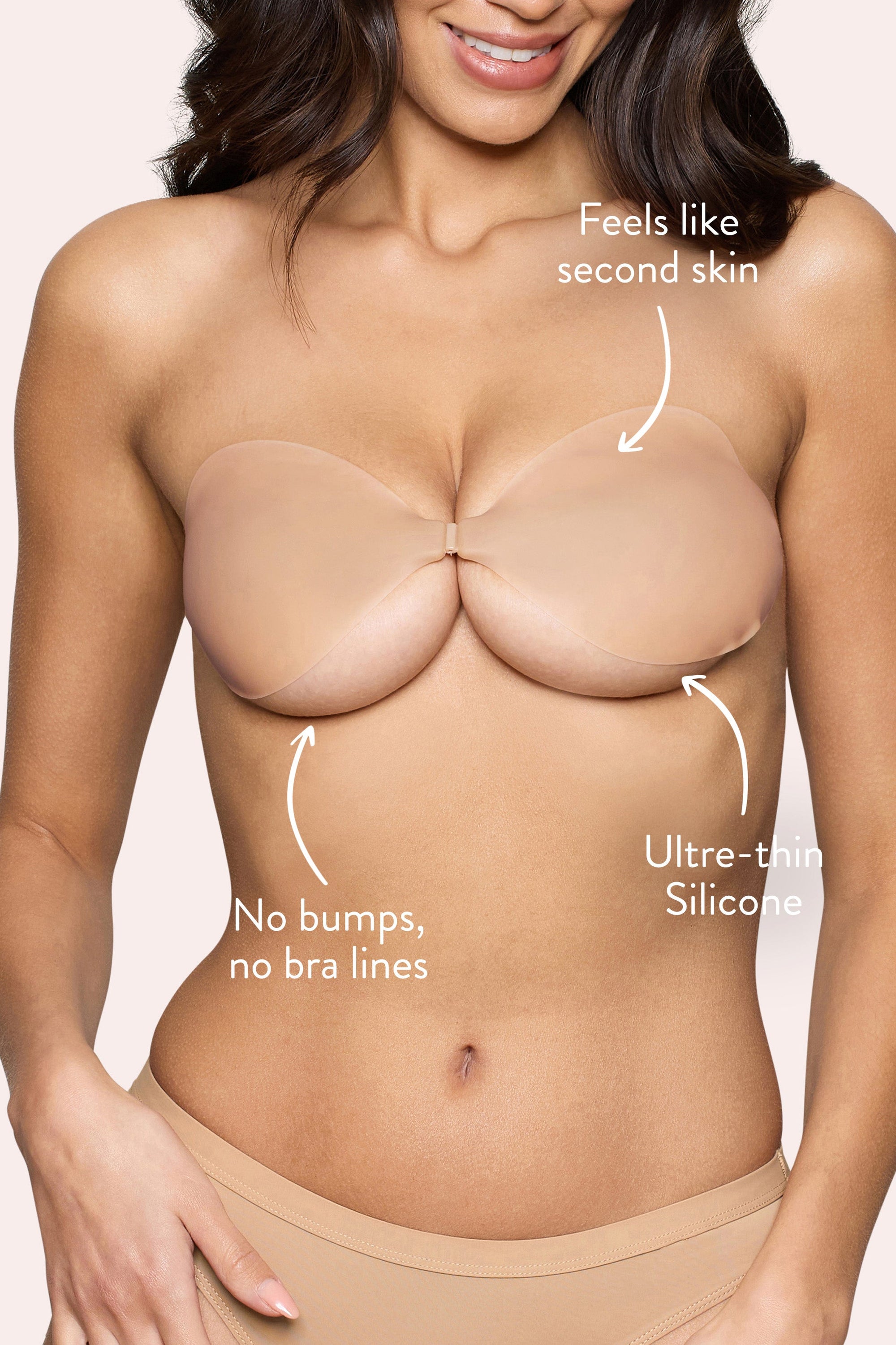 Invisibra | Boomba Beige Invisible Sticky Bra - Club L London - AUS
