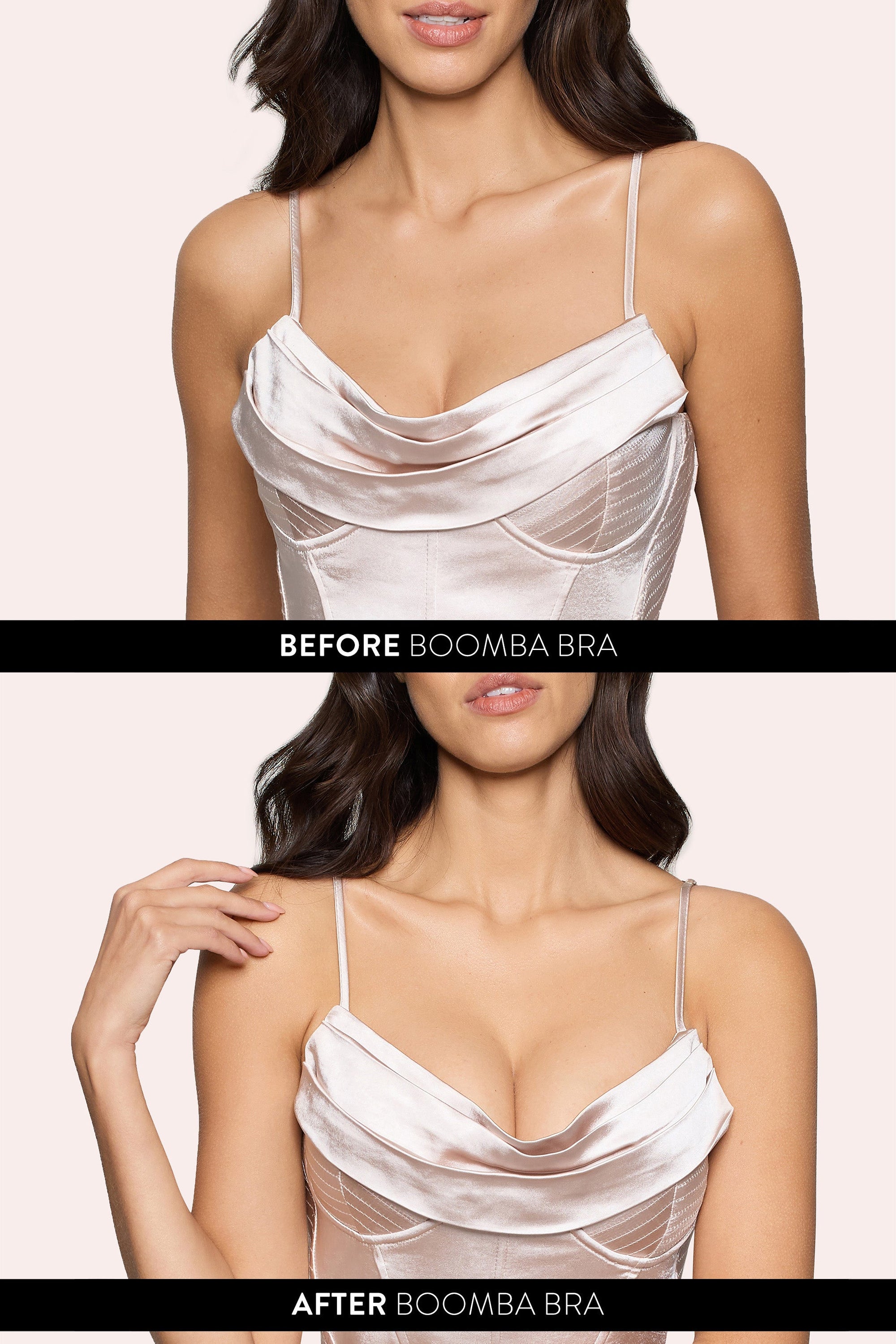 Magic Sticky Bra | Boomba Beige Padded Sticky Bra - Club L London - AUS