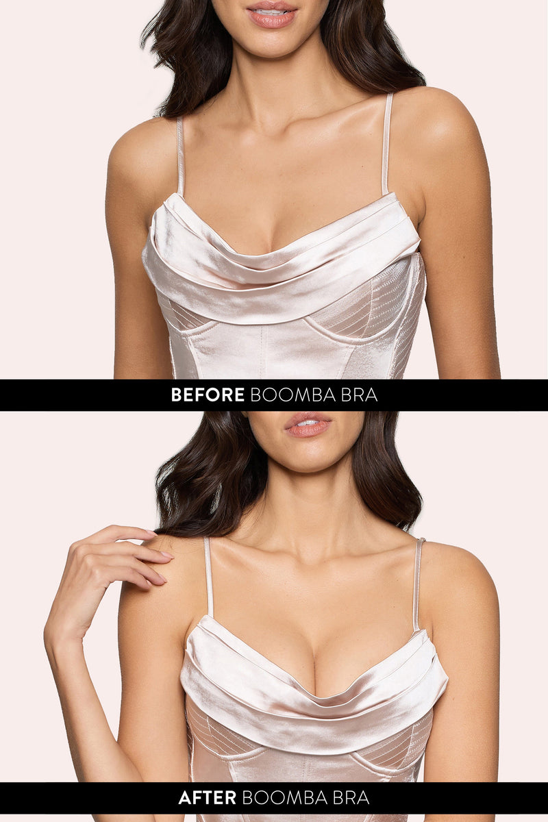 Magic Sticky Bra | Boomba Beige Padded Sticky Bra - Club L London - AUS