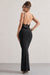 Francoise | Black Cowl Neck Backless Maxi Dress With Lace Insert - Club L London - AUS