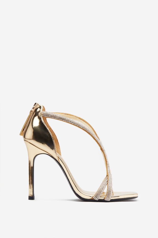 Gold hot sale sandal heels