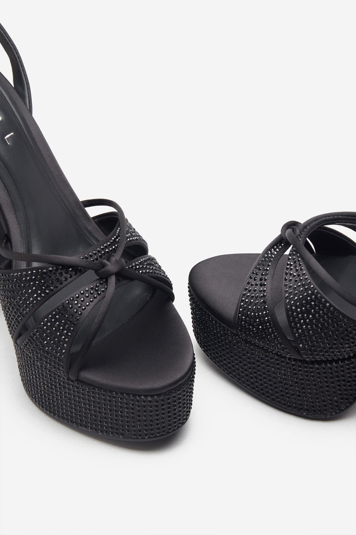 Black platform best sale sandals with buckles