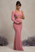 Oh Baby | Blush Maternity One Shoulder Bodycon Maxi Dress - Club L London - AUS