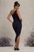 Late Night | Navy Maternity Ruched One Shoulder Midi Dress - Club L London - AUS