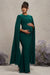 Divine Timing | Bottle Green Maternity Maxi Dress With Cape Sleeves - Club L London - AUS