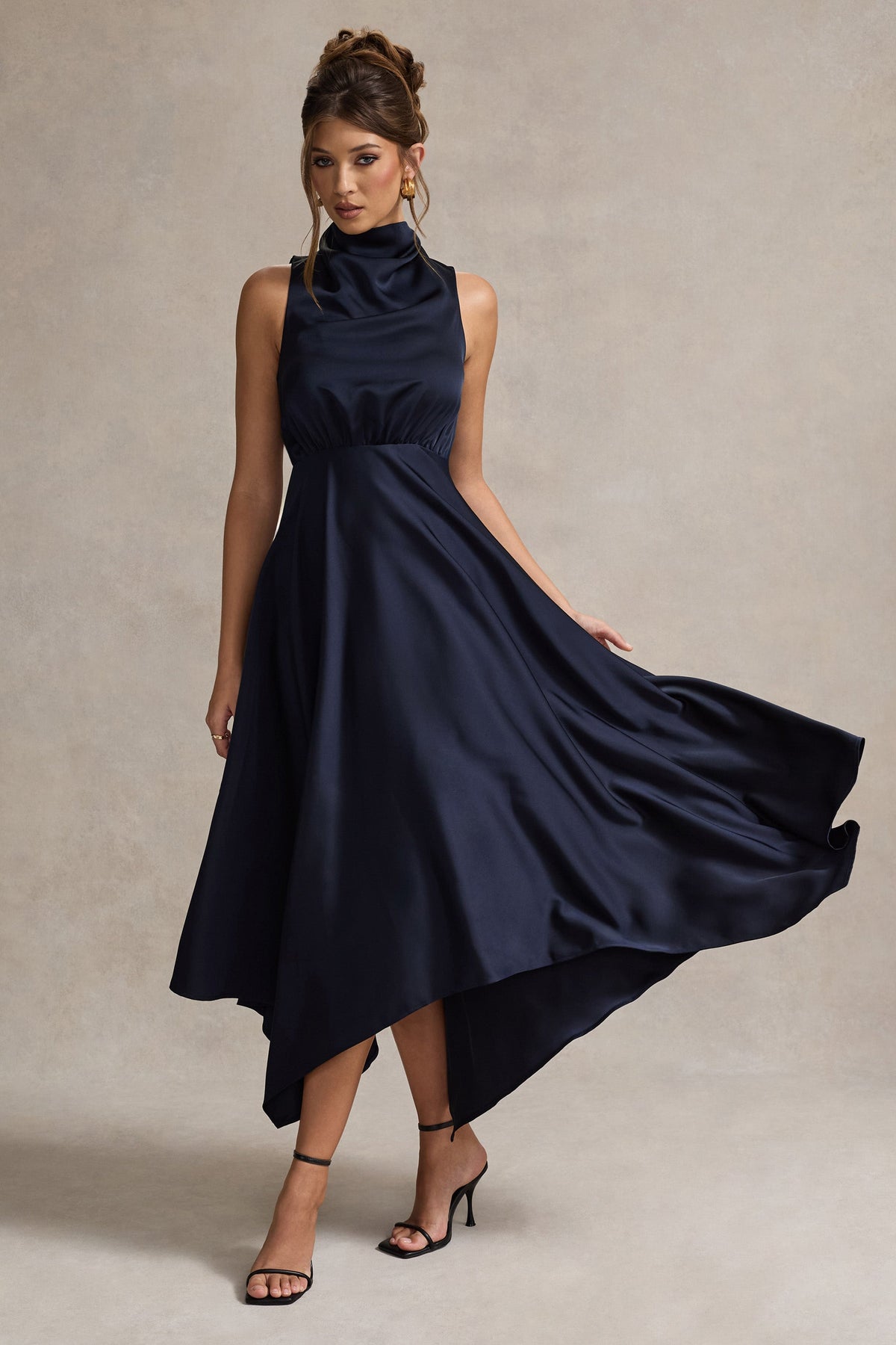 Asymmetrical Cowl Neck Navy Dress Buy Lipsy Navy Blue Cowl Lace