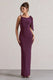 Kacey | Plum Twisted Knot Maxi Dress - Club L London - AUS