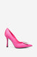 Lawless | Hot Pink Satin Pointed Court Heels With Diamante Brooches - Club L London - AUS