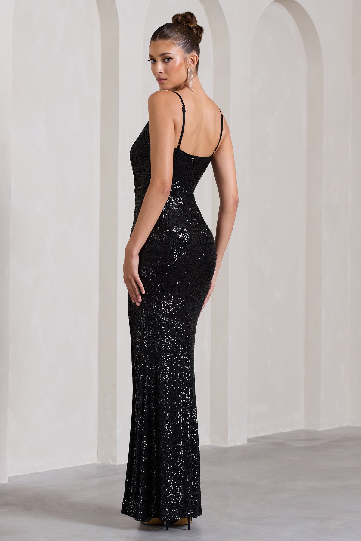 Coast black amendine sparkle maxi clearance dress