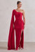 Romi | Red One Shoulder Twist Design Maxi Dress - Club L London - AUS