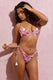 Sweep | Pink Porcelain Print Beaded String Bikini Bottoms - Club L London - AUS