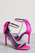 Oh Please | Pink Strappy Heeled Sandals With Diamante Chains - Club L London - AUS