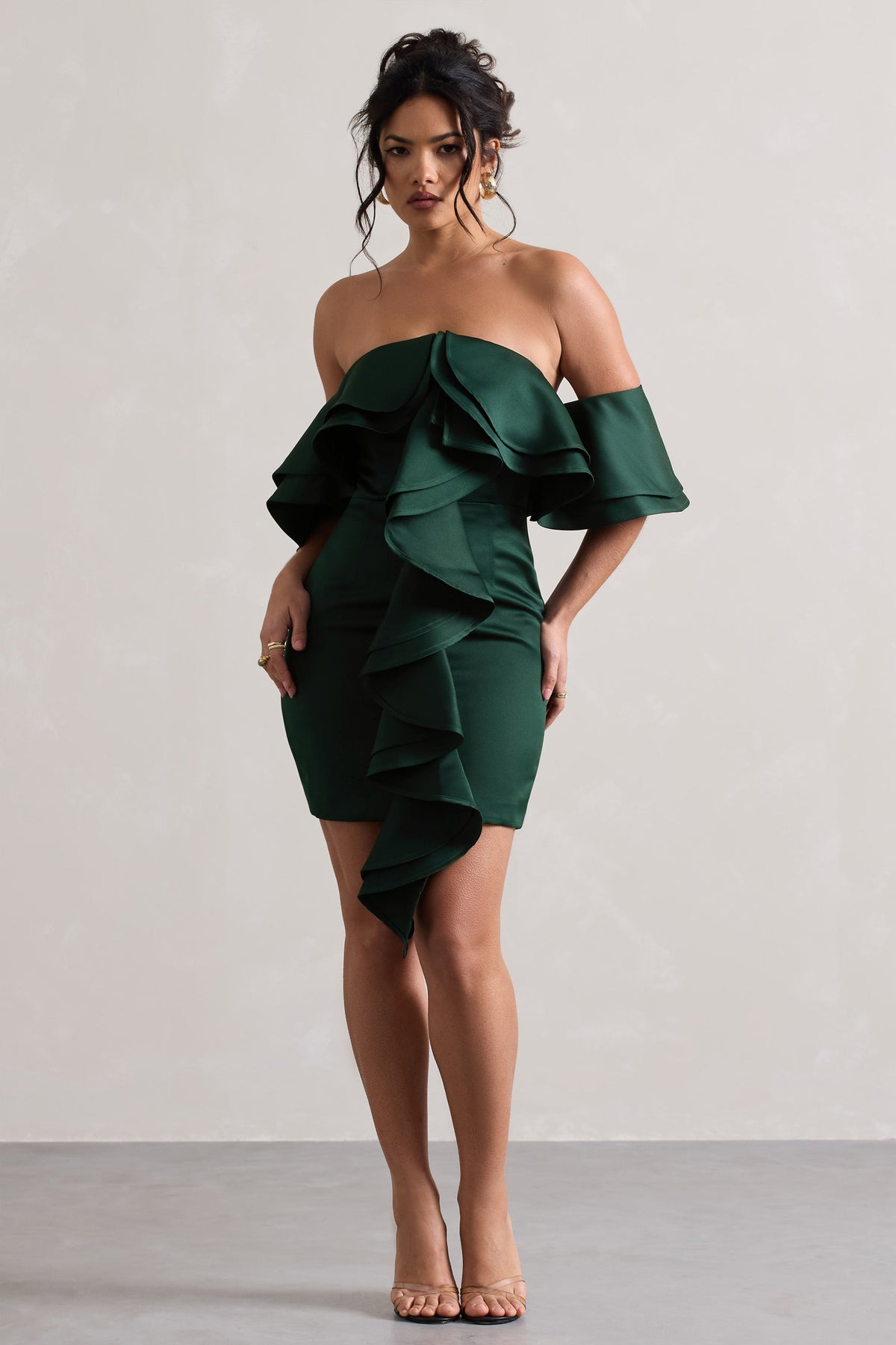 WB_CL128857047-AspenBottleGreenBardotMiniDressWithRuffles3