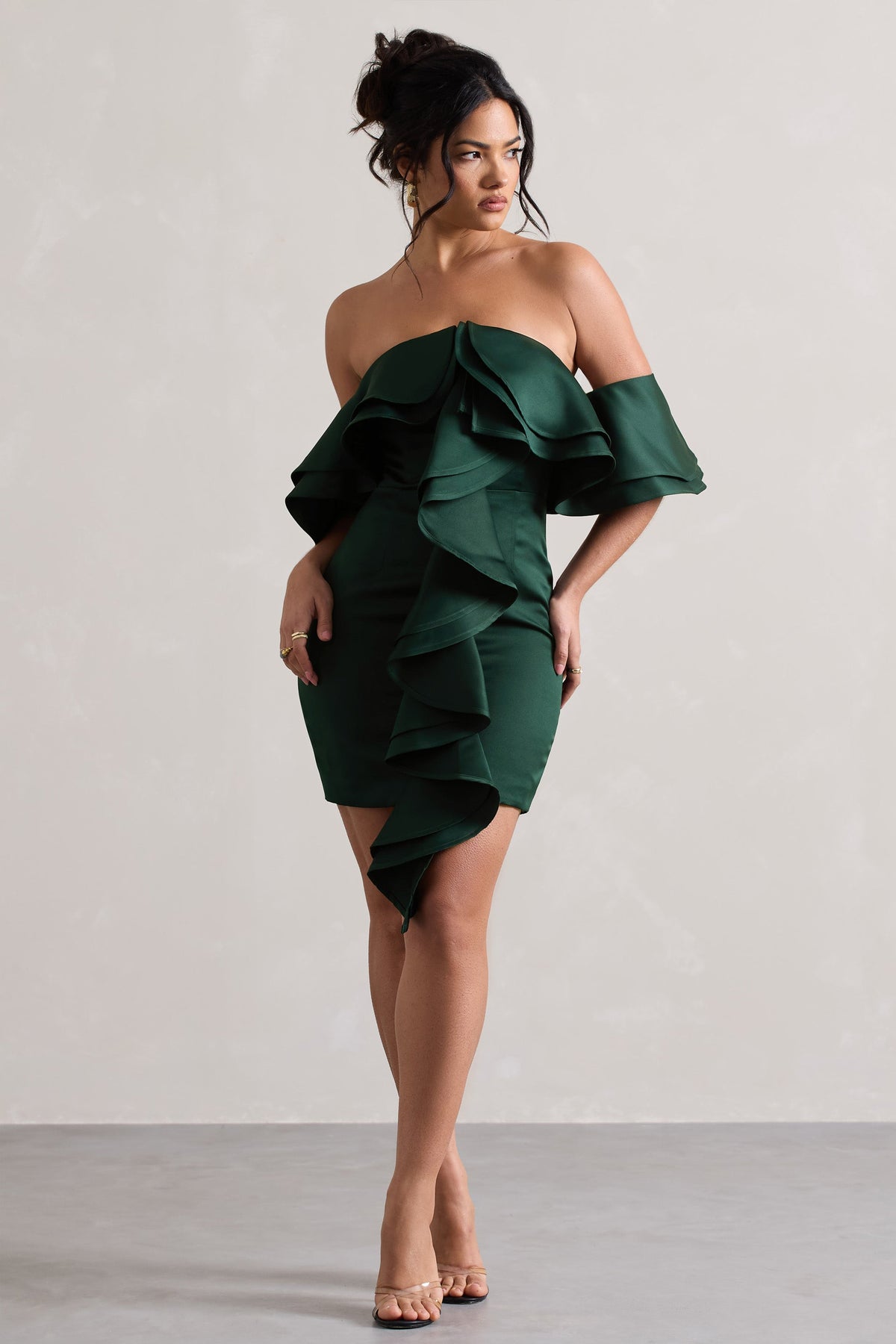 WB_CL128857047-AspenBottleGreenBardotMiniDressWithRuffles4