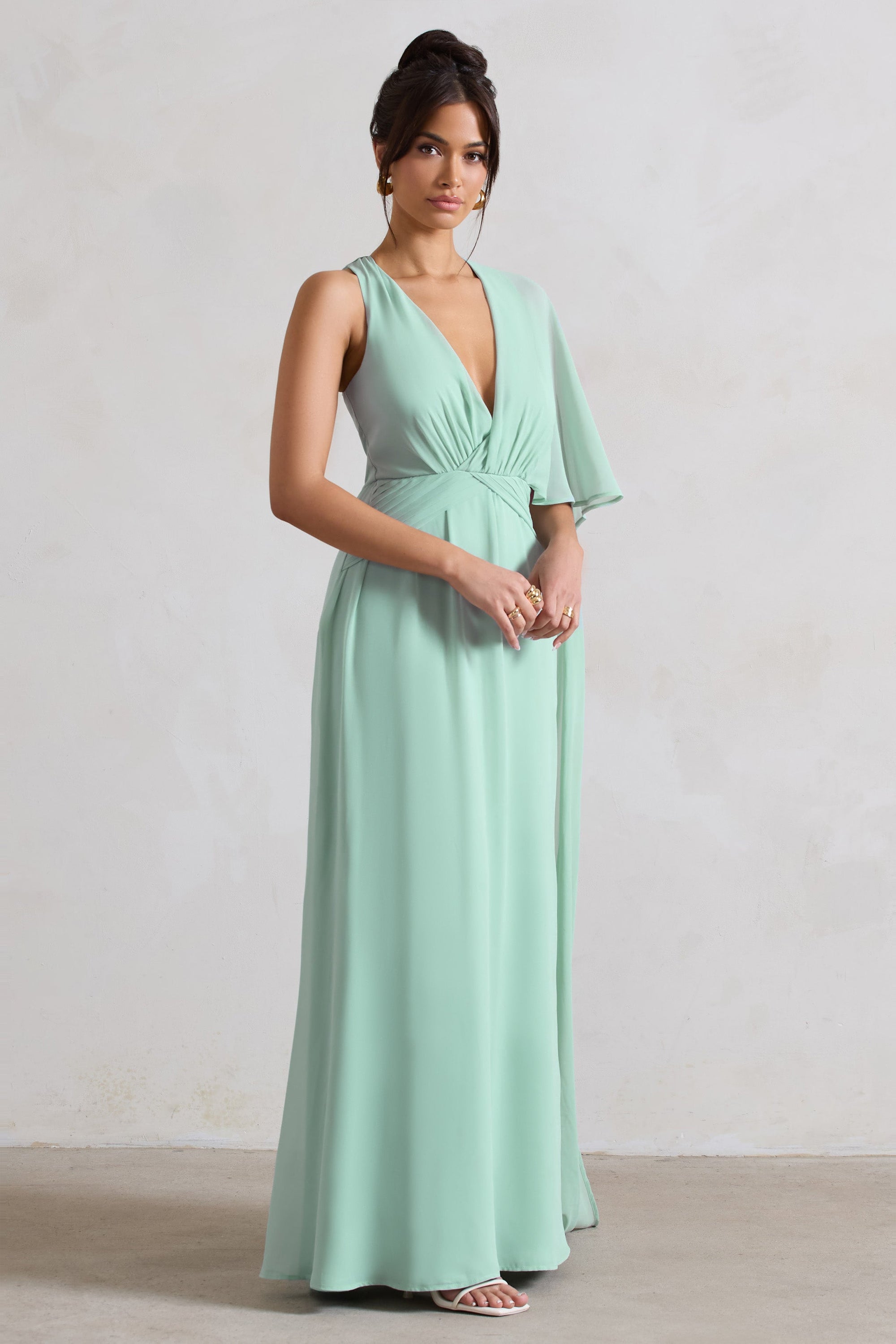 WB_CL129989068-FairytaleSagePlunge-NeckChiffonMaxiDressWithCapeSleeve7