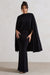 Charmaine | Black High-Neck Maxi Dress With Cape - Club L London - AUS