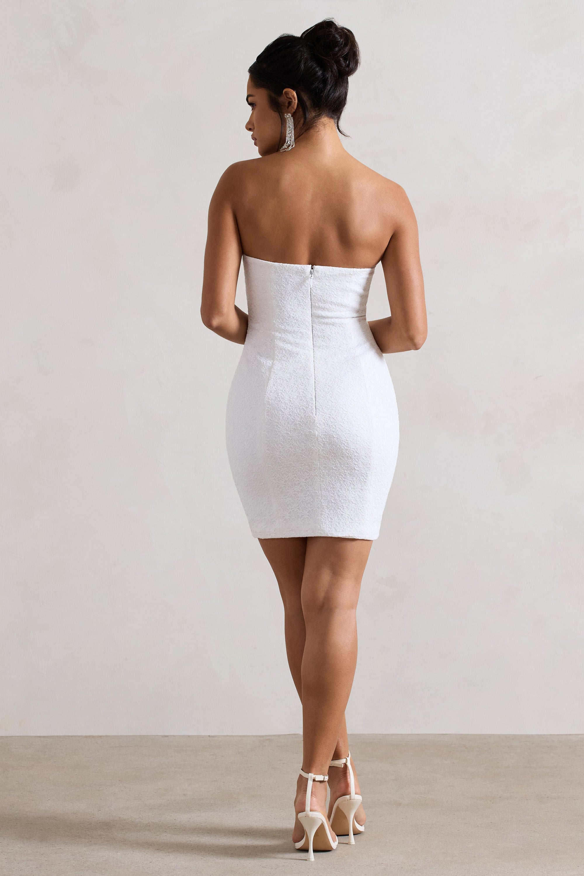 Valencia | Cream Lace Corset Maxi Dress With Detachable Skirt - Club L London - AUS